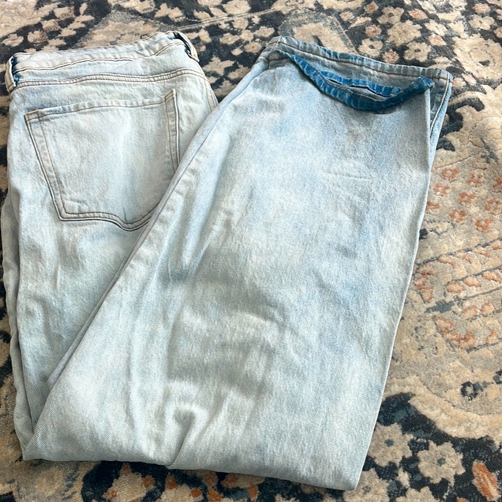 Light blue baggy jeans from wild fable holes at the thigh